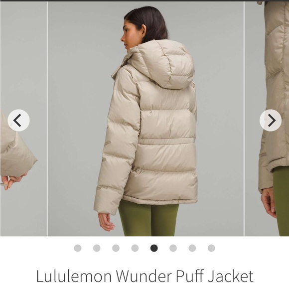 wunder puff jacket heathered raw linen size 4 lululemon nwt - Picture 15 of 16